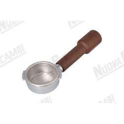 Бездонний портафільтр з ручкою з горіхового дерева M12 з пружиною та фільтром (корзиною) 21гр для ASTORIA CMA/BRASILIA GRUPPO BE/BEZZERA