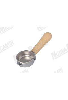 Бездонный портафильтр с ручкой из кленового дерева NR M10 с пружиной и фильтром (корзиной) 21гр для CARIMALI