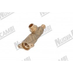 Корпус водяного/парового клапана - з'єднання 1/4НР-3/8НР 120° для CIMBALI (M20/M27/M30) Корпус водяного/парового клапана - з'єднання 1/4НР-3/8НР 120° для CIMBALI (M20/M27/M30)
