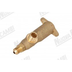 Корпус крана пар/вода кофемашины CIMBALI 1/4M-3/8M 90°