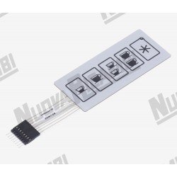 Мембрана сенсорной панели 5 кнопок - 1 LED - 8 контактов - для LA PAVONI BAR T/ PUB V/ CAFE' V