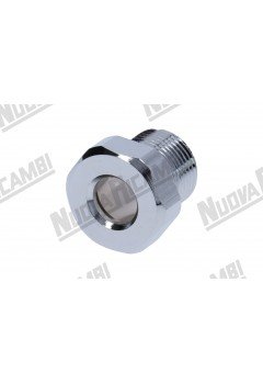 Хромированный фитинг трубки крана воды/пара - G 1/2"НР - отверстие Ø 12мм - для FAEMA E91/ DUE