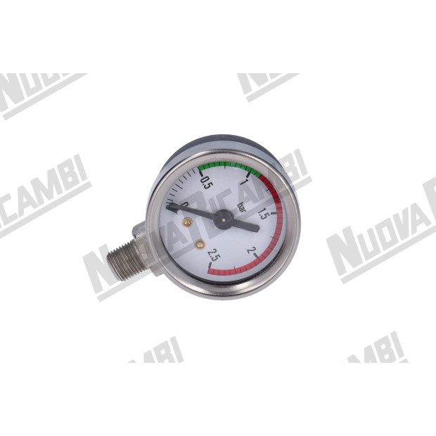 Манометр бойлера для кофеварки La Pavoni Europiccola, 0-2,5 бар, соединение 1/8"M плоское, рамка Ø 44мм, корпус Ø 41мм (Артикул: 701856) Манометр одинарной шкалы 0-2,5 бар - соединение 1/8НР плоское - рамка Ø 44мм - корпус Ø 41мм для LA PAVONI EUROPICCOLA-701856