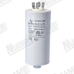 Конденсатор 40мкФ - 220/240В - 420/470В - 50/60Гц - Ø 45мм - вис. 95мм для...