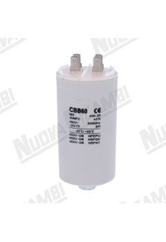 Конденсатор 50мкФ - 220/240В - 450В - 50/60Гц - Ø 50мм - вис. 106мм для OBEL/ QUAMAR/ RANCILIO/ NUOVA SIMONELLI