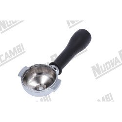 Закругленный портафильтр "NR" - угловой 15° - с оригинальной ручкой M12 - соединение носика 3/8 - с пружиной фиксации фильтра - для WEGA Закругленный портафильтр "NR" - угловой 15° - с оригинальной ручкой M12 - соединение носика 3/8 - с пружиной фиксации фильтра - для WEGA