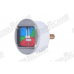 Манометр двойной для кофемашины La Spaziale, 0-2,5/15 бар, соединение 1/8"M плоское, рамка Ø 70мм, корпус Ø 62мм (Артикул: 703264)