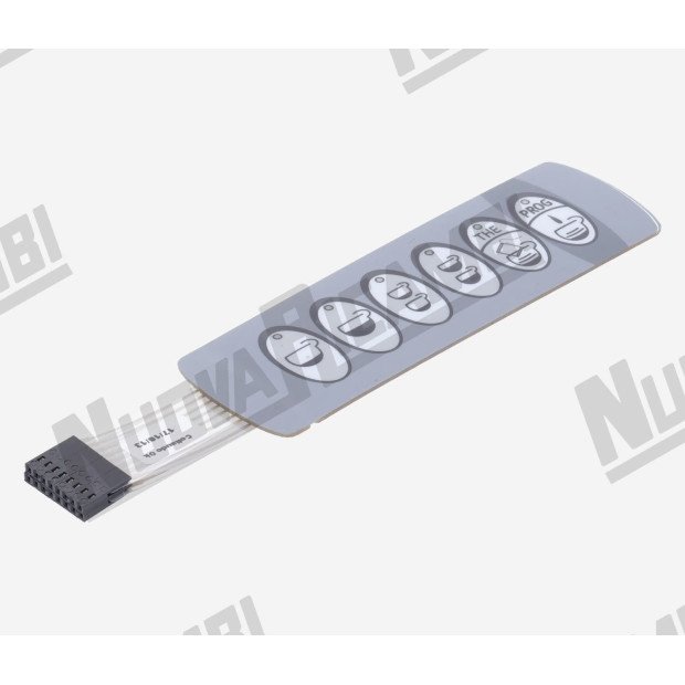 Мембрана сенсорной панели 6 кнопок - 6 LED - 8+8 контактов - для BEZZERA ELLISSE (5660501)-703371