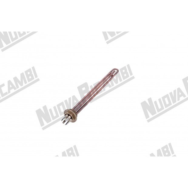 ТЕН 2 групи 3000W 230/400V 6 клем різьба 1" 1/4 L 375 мм з отвором під датчик для кавомашини Carimali