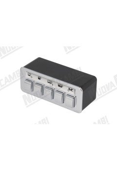 Механическая панель в сборе - 5 кнопок - 5 LED - 12 контактов - для ELEKTRA SIXTIES T1 - BARLUME CLASSIC (03669034)