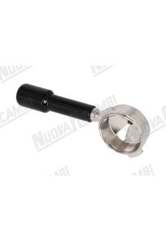 Портафильтр из нержавеющей стали на 1 чашку "NR" - с полированной ручкой M12 - носик из нержавеющей стали 3/8 на 1 чашку - пружина фиксации фильтра - для BRASILIA/ BEZZERA/ ASTORIA CMA/ PROFITEC