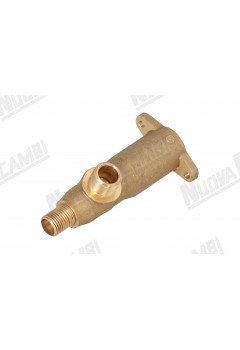 Корпус водяного/парового клапана - соединение 1/4НР плоское - соединение паровой трубки 3/8НР 90° - для CIMBALI/ FAEMA