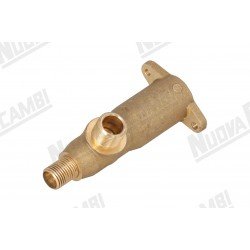 Корпус водяного/парового клапана - соединение 1/4НР плоское - соединение паровой трубки 3/8НР 90° - для CIMBALI/ FAEMA Корпус водяного/парового клапана - соединение 1/4НР плоское - соединение паровой трубки 3/8НР 90° - для CIMBALI/ FAEMA