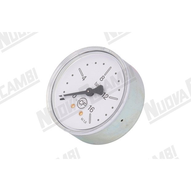 Манометр помпи для кавомашини Cimbali M26-M200, 0-16 бар, з'єднання 1/8"M пласке, корпус Ø 62мм, оригінал (Артикул: 722053) Манометр 1 шкала 0-16 бар - зєднання 1/8НР плоске - корпус Ø 62мм - оригінал - для CIMBALI M26-M34-M100-M100RE-M200-M40-722053