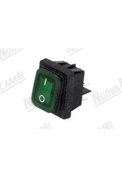Зеленый биполярный переключатель - 250В - 16А - для CIMBALI M23UP - M24 - M26 - M34 - M39 - M100 - M100RE - M200 - M40/ FAEMA E71 - E71E - E98UP - EMBLEMA - PRESTIGE - PRESIDENT - TEOREMA/ CASADIO UNDICI - MD ENEA - MD ENEA RE