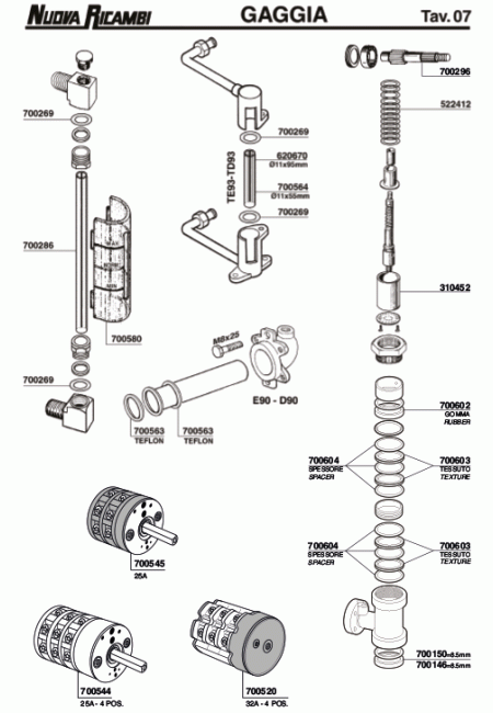 Специфікація Gaggia 07