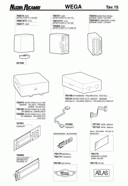 Спецификация Wega 15