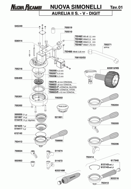Спецификация Nuova Simonelli 01