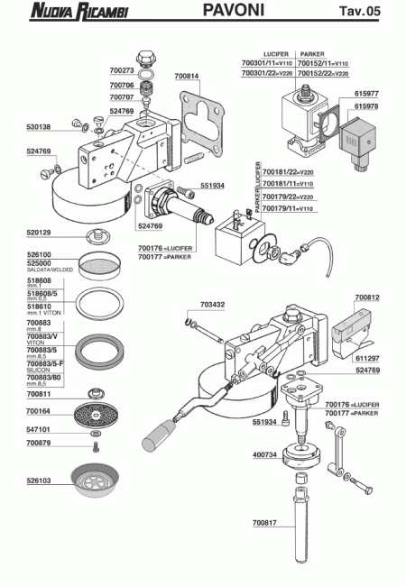 Спецификация La Pavoni 05
