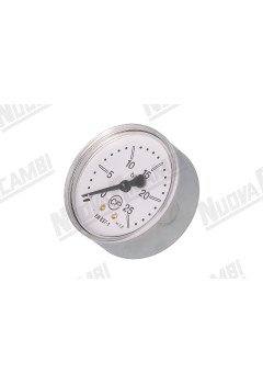 Манометр помпи для кавомашини Cimbali M100-M200, 0-25 бар, з'єднання 1/8"M пласке, корпус Ø 62мм, оригінал (Артикул: 722054)