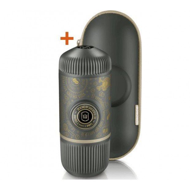 Wacaco Nanopresso Dark Souls Grey + кейс - портативная кофеварка, молотый кофе Wacaco Nanopresso Dark Souls Grey + кейс - портативная кофеварка, молотый кофе
