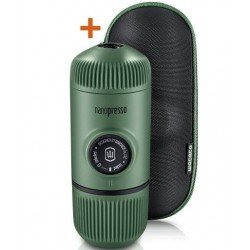 Wacaco Nanopresso Moss Green + кейс - портативна зелена кавоварка, мелена кава Wacaco Nanopresso Moss Green + кейс - портативна зелена кавоварка, мелена кава