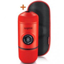 Wacaco Nanopresso Lava Red + кейс - портативна червона кавоварка, мелена кава Wacaco Nanopresso Lava Red + кейс - портативна червона кавоварка, мелена кава