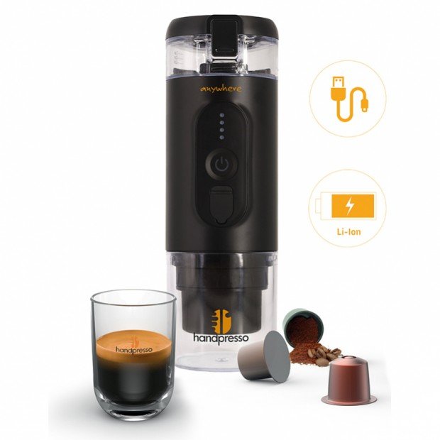 Handpresso e-presso, портативная кофеварка на аккумуляторе Handpresso e-presso, портативная кофеварка на аккумуляторе
