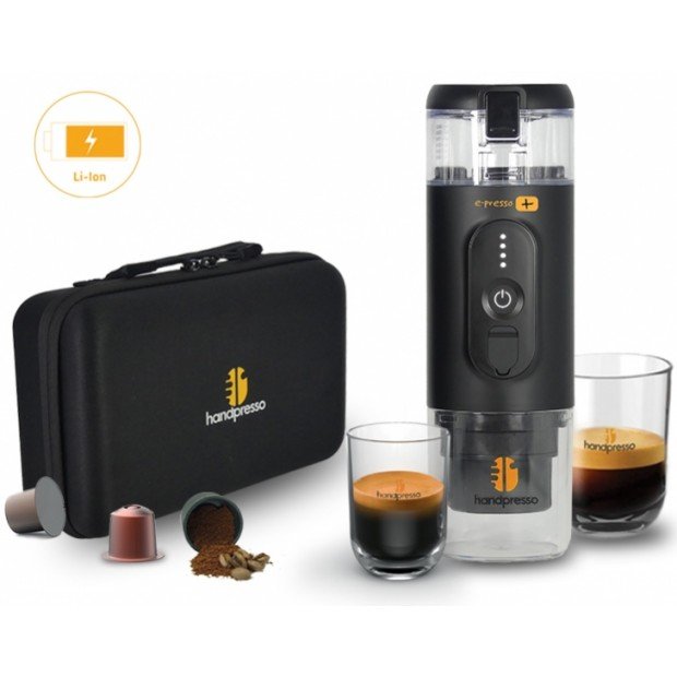 Handpresso e-presso PLUS в кейсі, кавоварка Nespresso на акумуляторі Handpresso e-presso PLUS в кейсі, кавоварка Nespresso на акумуляторі