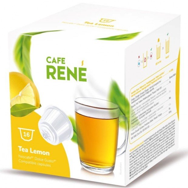 Растворимый чай Rene Lemon, 16 капсул Dolce Gusto Растворимый чай Rene Lemon, 16 капсул Dolce Gusto