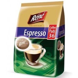 Кофе в чалдах Rene Espresso, 36 шт. Philips Senseo 62 мм Кофе в чалдах Rene Espresso, 36 шт. Philips Senseo 62 мм