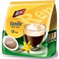 Кава в чалдах Rene Vanilla, 18 шт. Philips Senseo 62 мм