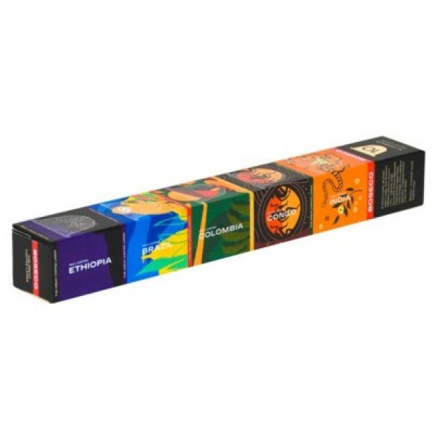 Кофе в капсулах Boseco The Great Coffee Lands, 10 капсул Nespresso Кофе в капсулах Boseco The Great Coffee Lands, 10 капсул Nespresso