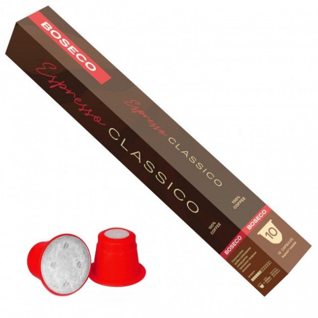 Кофе в капсулах Boseco Espresso Classico, 10 капсул Nespresso Кофе в капсулах Boseco Espresso Classico, 10 капсул Nespresso