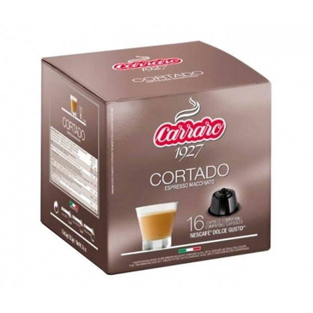 Кава у капсулах Carraro Cortado, 16 капсул Dolce Gusto Кава у капсулах Carraro Cortado, 16 капсул Dolce Gusto