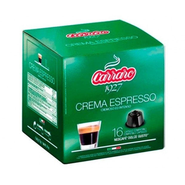 Кава в капсулах Carraro Crema Espresso, 16 капсул Dolce Gusto Кава в капсулах Carraro Crema Espresso, 16 капсул Dolce Gusto