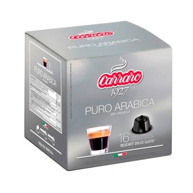 Кава в капсулах Carraro Puro Arabica, 16 капсул Dolce Gusto Кава в капсулах Carraro Puro Arabica, 16 капсул Dolce Gusto