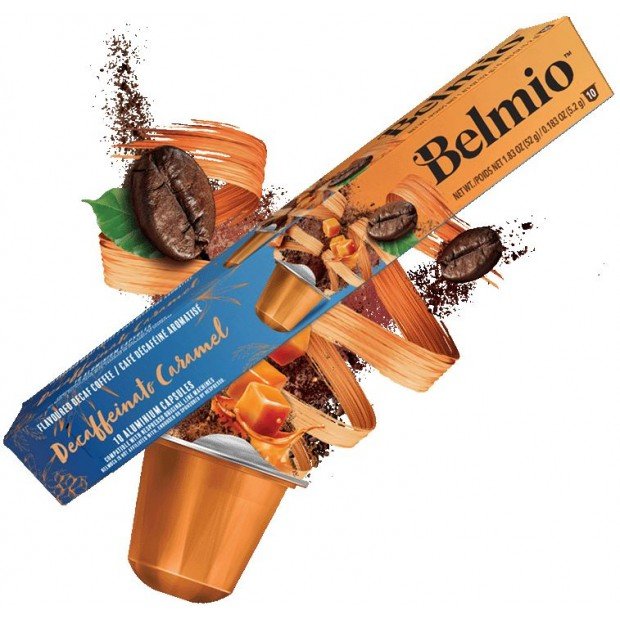 Кава в капсулах без кофеїну Belmio Decaffeinato Caramel, 10 капсул Nespresso Кава в капсулах без кофеїну Belmio Decaffeinato Caramel, 10 капсул Nespresso