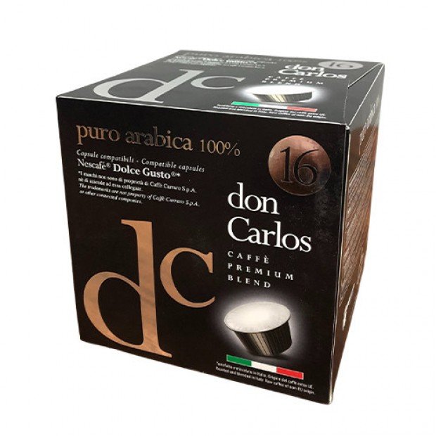 Кава у капсулі Don Carlos Puro Arabica 100%, 1 шт. Dolce Gusto Кава у капсулі Don Carlos Puro Arabica 100%, 1 шт. Dolce Gusto