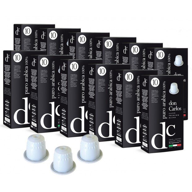 Кава Carraro Don Carlos Puro Arabica 100%, 120 капсул Nespresso Кава Carraro Don Carlos Puro Arabica 100%, 120 капсул Nespresso