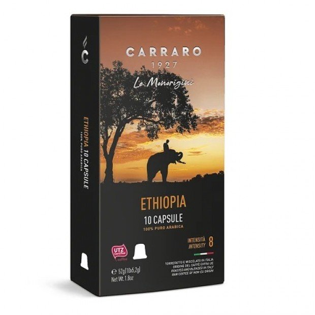 Кава в капсулах Carraro Ethiopia, 10 капсул Nespresso Кава в капсулах Carraro Ethiopia, 10 капсул Nespresso