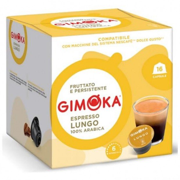 Капсули Dolce Gusto Gimoka Caffe Lungo, 16 капсул Капсули Dolce Gusto Gimoka Caffe Lungo, 16 капсул