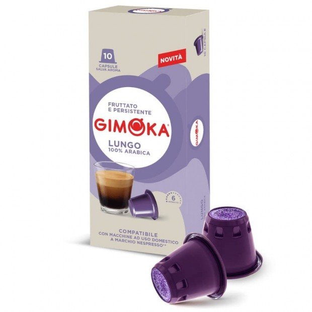 Кофе в капсулах Gimoka Lungo 100% арабика Nespresso, 10 капсул Кофе в капсулах Gimoka Lungo 100% арабика Nespresso, 10 капсул