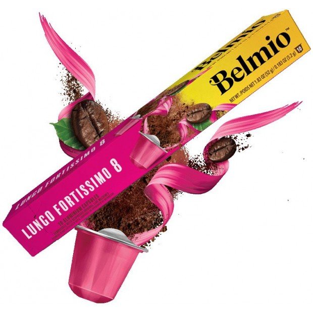 Кава у капсулах Belmio Lungo Fortissimo, 10 капсул Nespresso