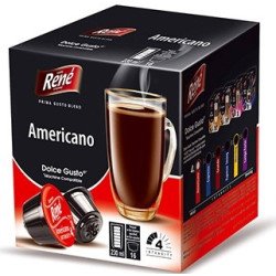 Кофе в капсулах Rene Americano, 16 капсул Dolce Gusto Кофе в капсулах Rene Americano, 16 капсул Dolce Gusto