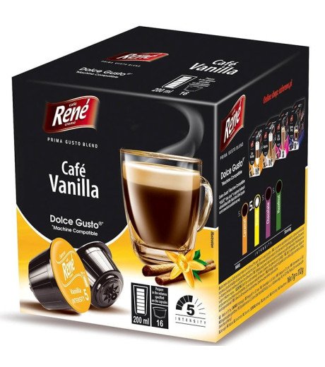 Кава в капсулах Rene Vanilla, 16 капсул Dolce Gusto