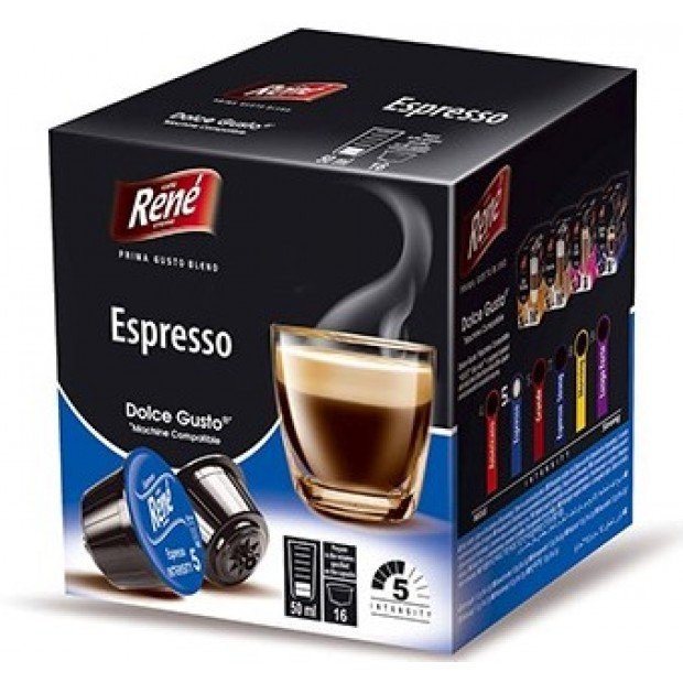 Кава в капсулах Rene Espresso, 16 капсул Dolce Gusto