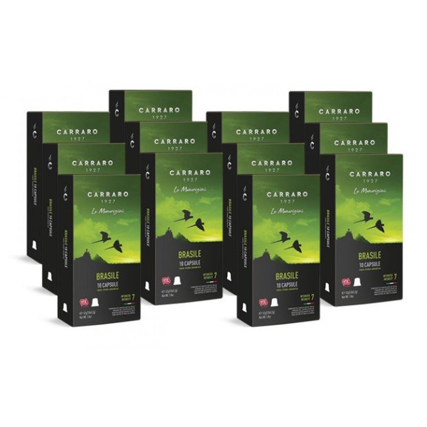 Кофе Carraro Brasile, 120 капсул Nespresso