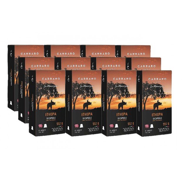 Кофе Carraro Ethiopia, 120 капсул Nespresso