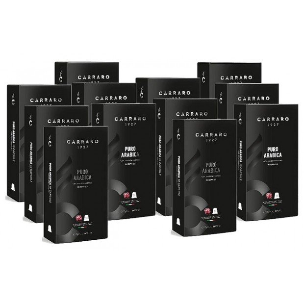 Кава Carraro Puro Arabica, 120 капсул Nespresso Кава Carraro Puro Arabica, 120 капсул Nespresso